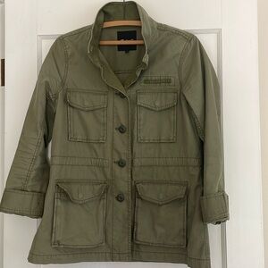 Madewell field jacket/ army jacket in olive green. Medium.